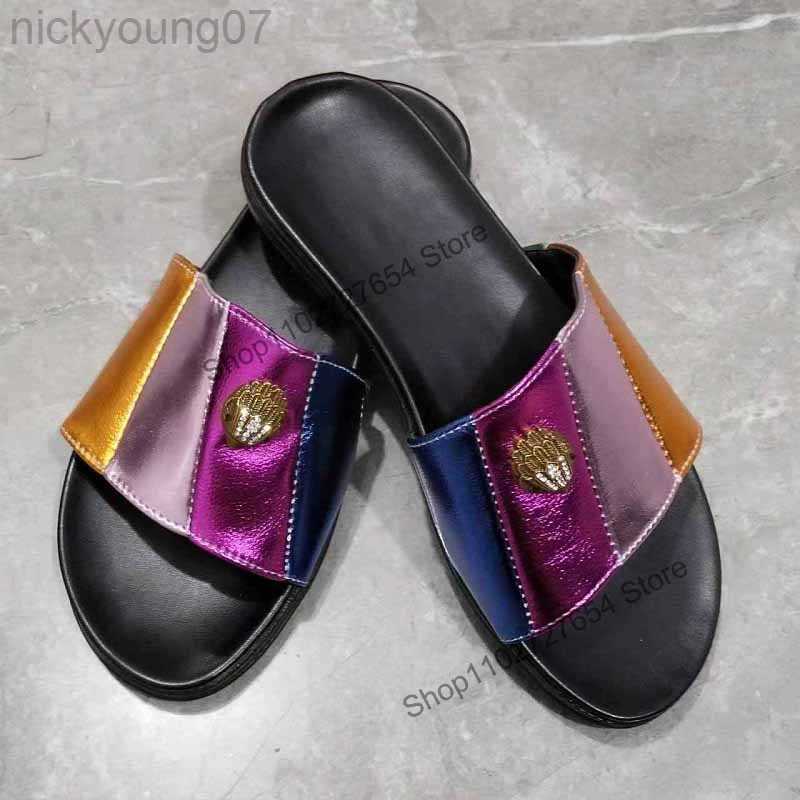 Slippers Luxury Fashion Kurt G Eagle Head Diamond Buckle Sandals Designer Hardware European Ladies Sandals Lager Size Y23, Kgs04
Slippers Luxury Fashion Kurt G Eagle Head Diamond Buckle Sandals Designer Hardware European Ladies Sandals Lager Size Y23, Kgs04