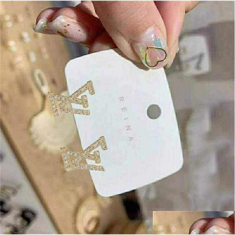 Stud Fashion Women 18K Gold Plated Designer Ear Earrings Esigners Geometry Letters Crystal Rhinestone Earring Party Jewerlry Dhupq
Stud Fashion Women 18K Gold Plated Designer Ear Earrings Esigners Geometry Letters Crystal Rhinestone Earring Party Jewerlry Dhupq