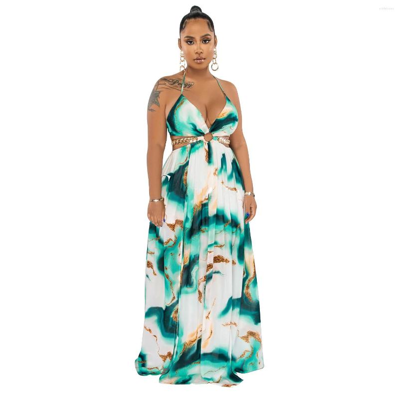 Ethnic Clothing African Dresses For Women Elegant Dashiki Summer Shoulder Strap Maxi Dress Ladies Traditional Fairy Long