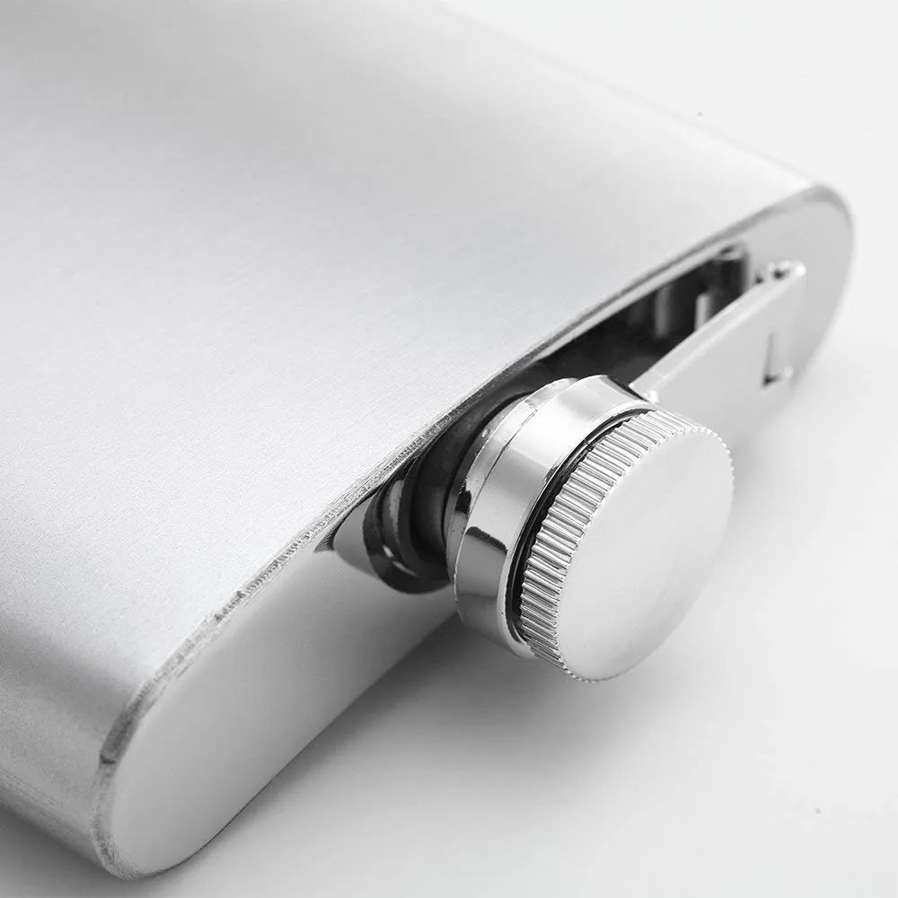 op Shelf Flasks Stainless Steel Flask & Funnel Set, 7 oz