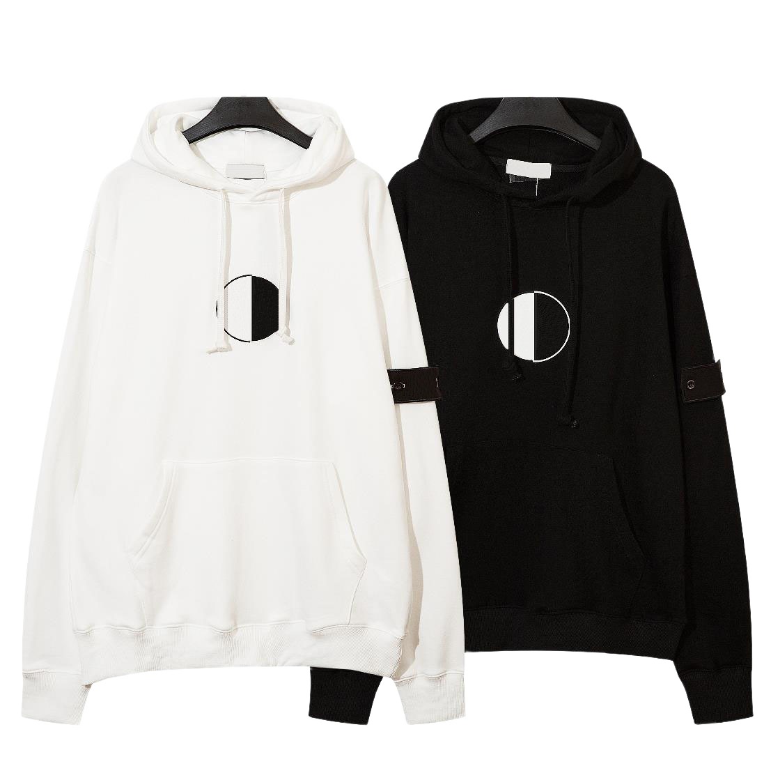 Hooded Sweater Mens Womens Designer Hoodie Autumn Fashion Knitted Drawstring Hooded Solid Color Woolen Sweater Black White Sweatshirt