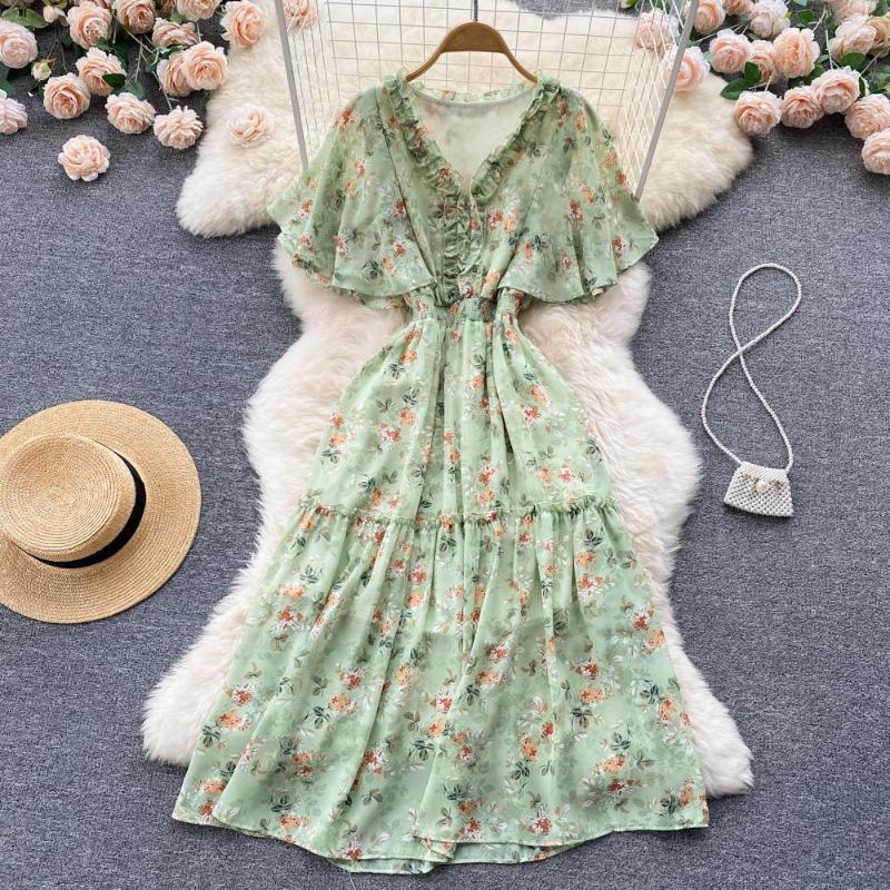 Casual Dresses Floral Printed A Line Women Sexy Holiday Club Vestidos All Match Trendy Vintage Butterfly Sleeve Ruffles V Neck, Sky blue
Casual Dresses Floral Printed A Line Women Sexy Holiday Club Vestidos All Match Trendy Vintage Butterfly Sleeve Ruffles V Neck, Sky blue