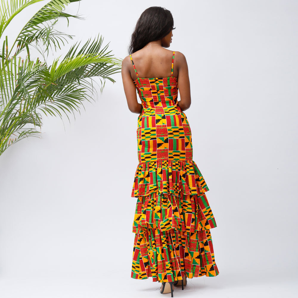 Ethnic Clothing African Dresses For Women Kente Ankara Wedding Cotton Wax Traditional 230510