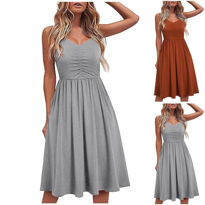 Casual Dresses Womens Spaghetti Strap Sleeveless Mini Dress Summer V-Neck Beach Printed Woman 2023 Trendy, Orange
Casual Dresses Womens Spaghetti Strap Sleeveless Mini Dress Summer V-Neck Beach Printed Woman 2023 Trendy, Orange