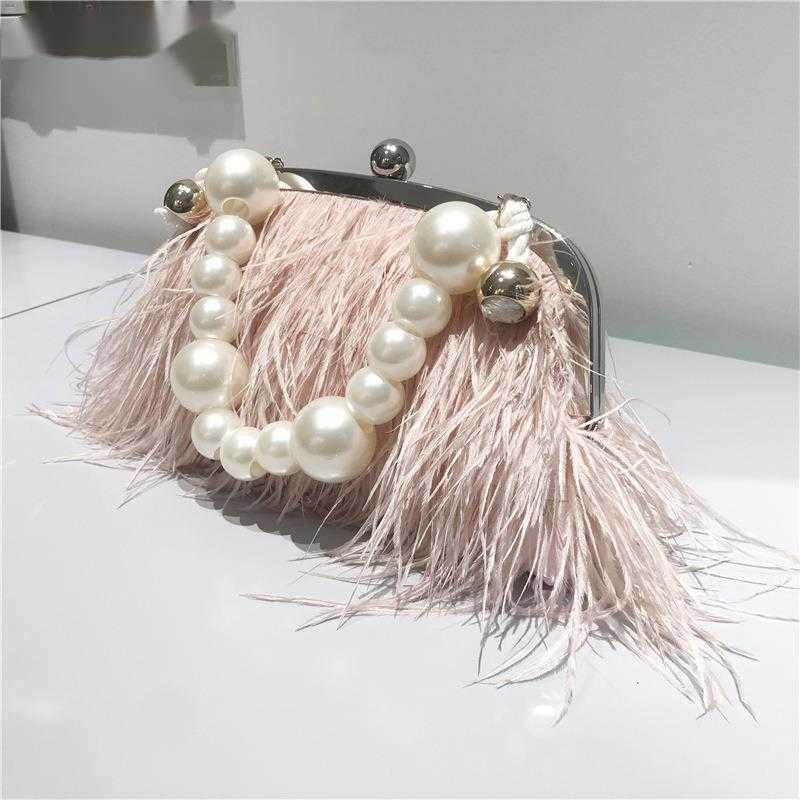 Evening Bags Handle Female Wallet Retro Shoulder New Fashion Trendy Temperament Feathers Pearl Chains Crossbody Clutch 230427, Pink
Evening Bags Handle Female Wallet Retro Shoulder New Fashion Trendy Temperament Feathers Pearl Chains Crossbody Clutch 230427, Pink