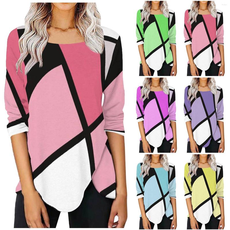 Women's T Shirts Women's 2023 Fashion Casual Round Neck Long Sleeve Irregular Color Block Printing 3/4 T-shirt Top Loose And, Hot pink
Women's T Shirts Women's 2023 Fashion Casual Round Neck Long Sleeve Irregular Color Block Printing 3/4 T-shirt Top Loose And, Hot pink