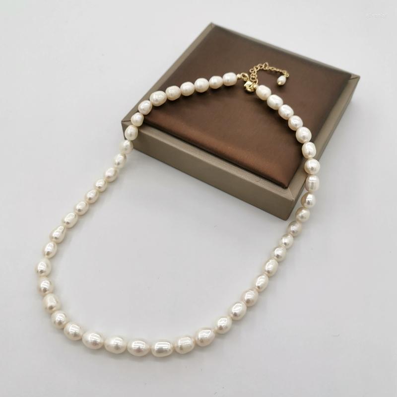 Chains 7mm White Freshwater Pearl Necklace 14K Gold Filled Adjustable Chain Elegant Pearls Beaded Choker Boho Collier Perles Femmes
Chains 7mm White Freshwater Pearl Necklace 14K Gold Filled Adjustable Chain Elegant Pearls Beaded Choker Boho Collier Perles Femmes