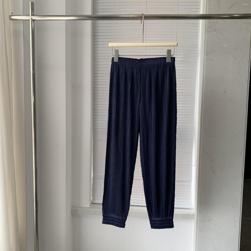 Women's Pants Miyake Pleated Ladies Radish High Waist Nine Points Elastic Feet Casual Temperament Commuting Summer, Black
Women's Pants Miyake Pleated Ladies Radish High Waist Nine Points Elastic Feet Casual Temperament Commuting Summer, Black