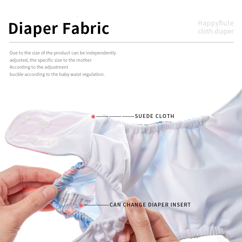 Cloth Diapers Happyflute 3-15kg Pocket Adjustable 8pcs Diape With 8pcs Microfiber Insert Waterproof Reusable Washable Baby Nappy Set 230510