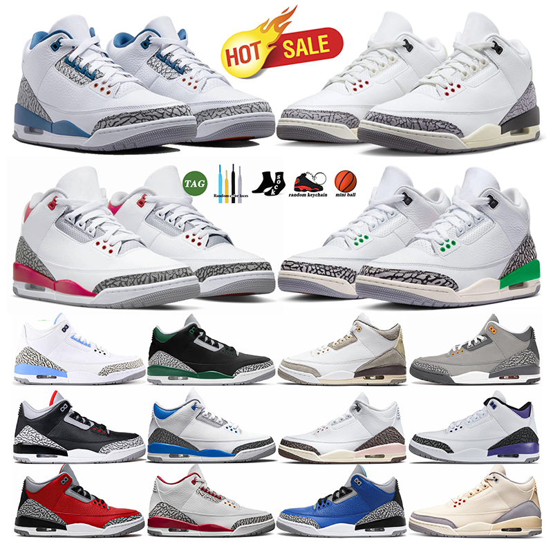 

3s Wizards Women Men Basketball Shoes White Cement Reimagined 3 Fire Red Rust Pink Dark Iris Archaeo Brown Lucky Green Cardinal Cool Grey Trainers Sports Sneakers