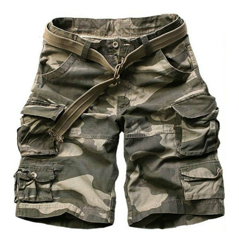 Men's Shorts Summer Army Military Bermudas Shorts Men with Belts Casual Camo Knee-length Mens Cargo Short Trousers Camouflage Hombre 230510