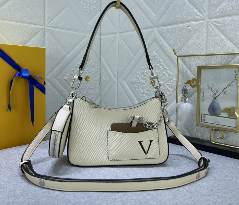 Designer-Umhängetasche Luxus-Damenhandtaschen Marellini Crossbody-Taschen Hochwertige Leder-Blumenbrief-Mini-Unterarmtasche Damenmode-Zick-Zack-G