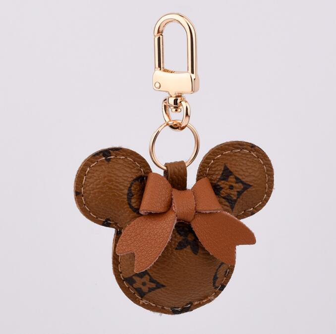 Designer keychain Mouse Dia chain Design Car key chains bag charm Favor wer Pendant Jewelry Keyring Fashion PU f75