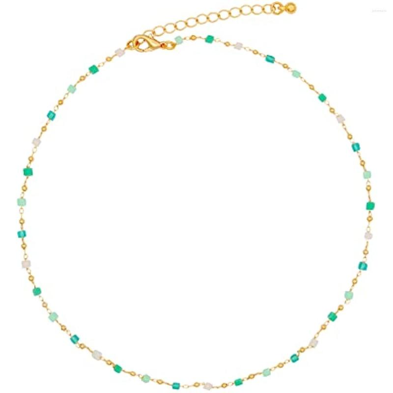 Choker Bohemia Green Beaded Beads Necklace For Women Girls Simple Fresh Square Round Bead
Choker Bohemia Green Beaded Beads Necklace For Women Girls Simple Fresh Square Round Bead