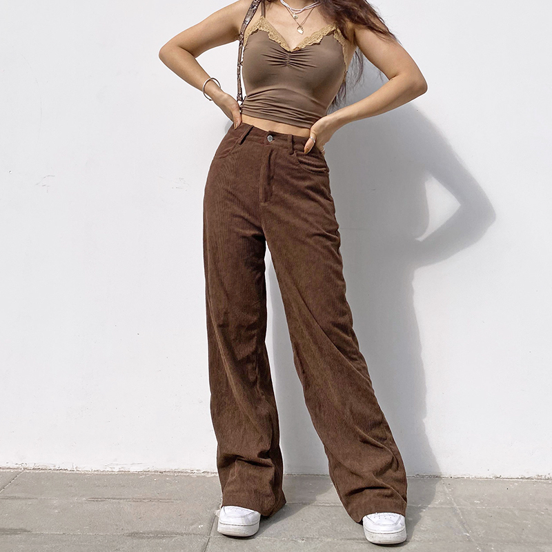 Women' Pants Capris Women High Waist Wide Leg Pants Vintage Corduroy Baggy Trousers Brown Joggers Pants E Girl 90s Aesthetic Girl Sweatpants 230510, Black
Women' Pants Capris Women High Waist Wide Leg Pants Vintage Corduroy Baggy Trousers Brown Joggers Pants E Girl 90s Aesthetic Girl Sweatpants 230510, Black
