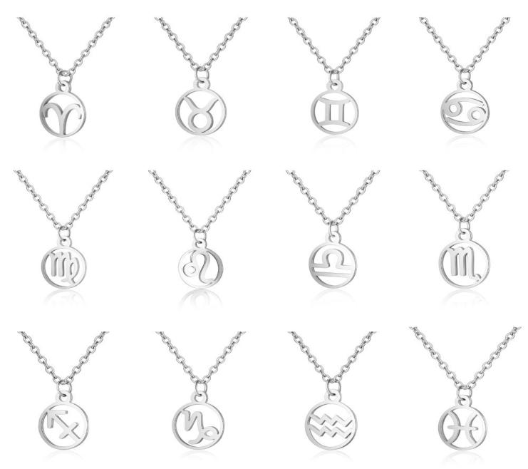 12 Constellation Zodiac Sign Necklace for Women Stainless Steel Silver Link Chain Leo Libra Aries Circle Pendant Horoscope Astrolo7191588
12 Constellation Zodiac Sign Necklace for Women Stainless Steel Silver Link Chain Leo Libra Aries Circle Pendant Horoscope Astrolo7191588
