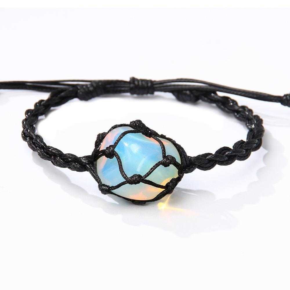 Fashion Bracelet Crystal Stone Mesh Bag Woven Necklace Turquoise Wax Rope Hand Niche For Women
Fashion Bracelet Crystal Stone Mesh Bag Woven Necklace Turquoise Wax Rope Hand Niche For Women
