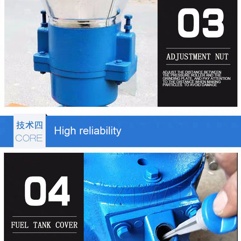 Pellet Machine Pellet Mill Multi-Function Feed Food Pellet Making Machine Animal Feed Granulator Without Mtor 100Kg/h-200Kg/h