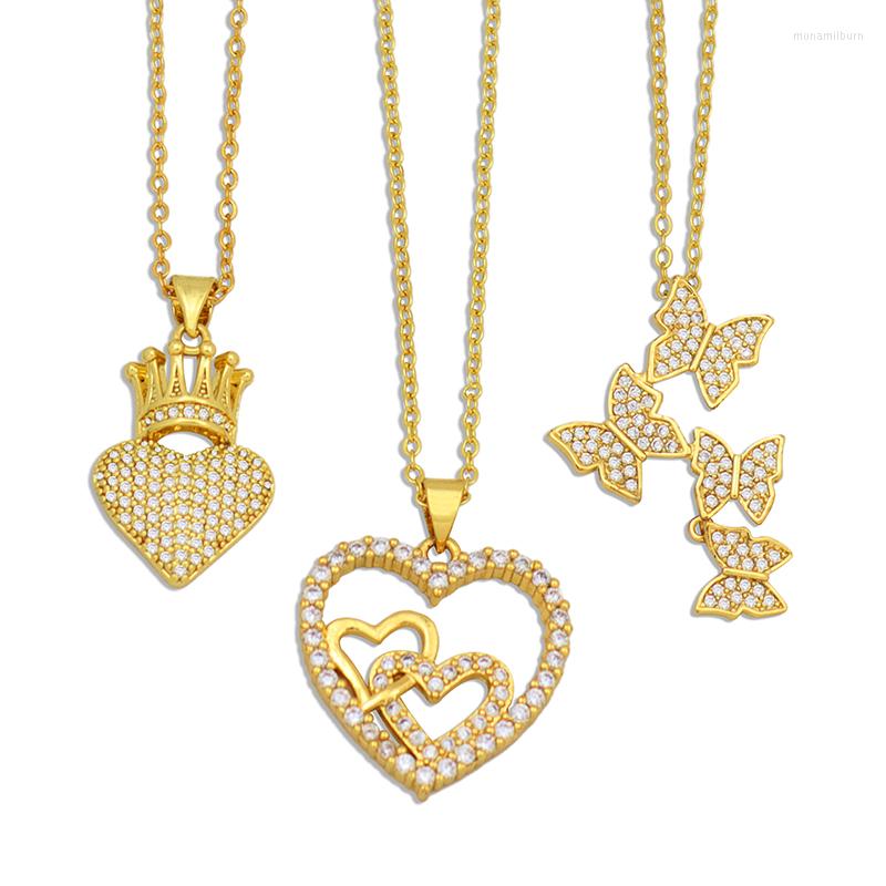 Chains CZ Crystal Love Crown Necklace Choker Simple Clavicle Heart Gold Color Woman Dazzling Korean Jewelry Collier Papillon
Chains CZ Crystal Love Crown Necklace Choker Simple Clavicle Heart Gold Color Woman Dazzling Korean Jewelry Collier Papillon