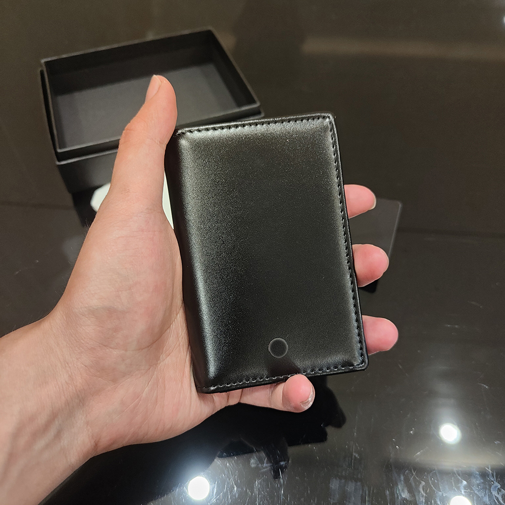 small size wallet men card holder designer purse coin purse leather mini organizer credit card holder original box