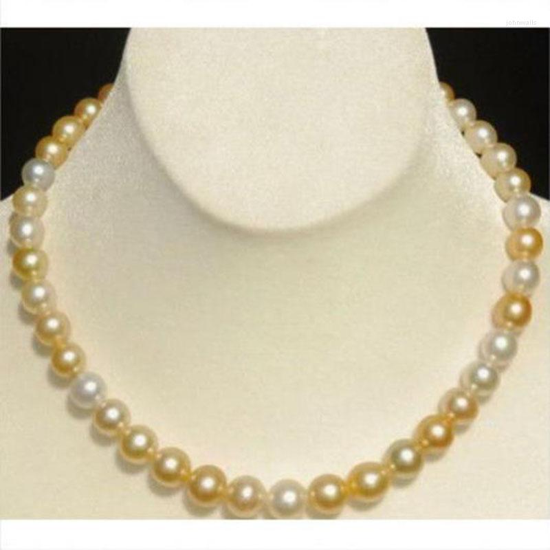Chains Elegant South Sea 9-10mm Round White Gold Multicolor Pearl Necklace 18"925 Silver
Chains Elegant South Sea 9-10mm Round White Gold Multicolor Pearl Necklace 18"925 Silver