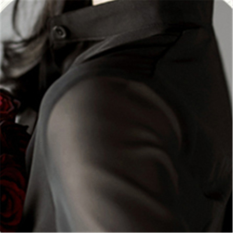 Women's Blouses Shirt Mesh Patchwork Chiffon Blouse Spring Sexy See Through OL Tops Casual Black Long Sleeve Slim Office s 230510