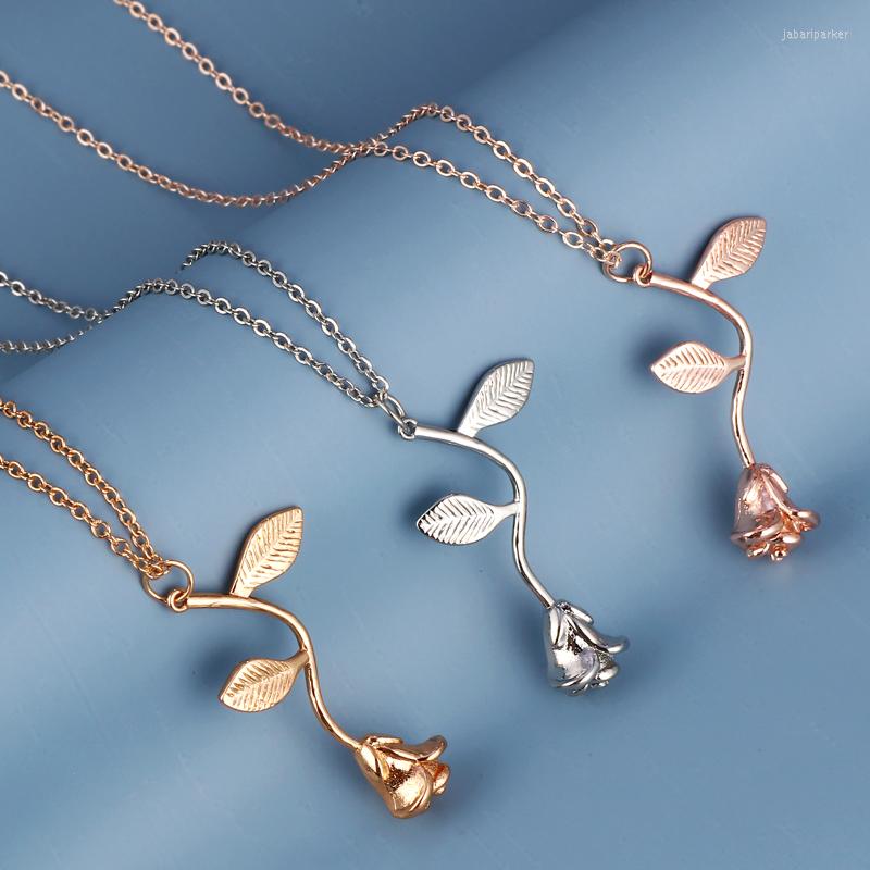 Chains MINHIN Lovely Rose Pendant Necklace For Women Bridal Jewelry Mother's Day Gift
Chains MINHIN Lovely Rose Pendant Necklace For Women Bridal Jewelry Mother's Day Gift