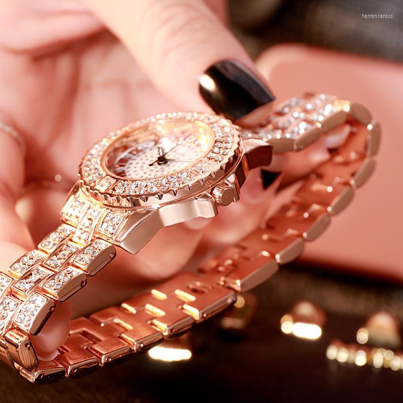 Wristwatches Luxury Stainless Steel Women Watches Diamonds Crystal Strap Watch Fashion Analog Quartz Wrist Relogio Feminino, Gold
Wristwatches Luxury Stainless Steel Women Watches Diamonds Crystal Strap Watch Fashion Analog Quartz Wrist Relogio Feminino, Gold