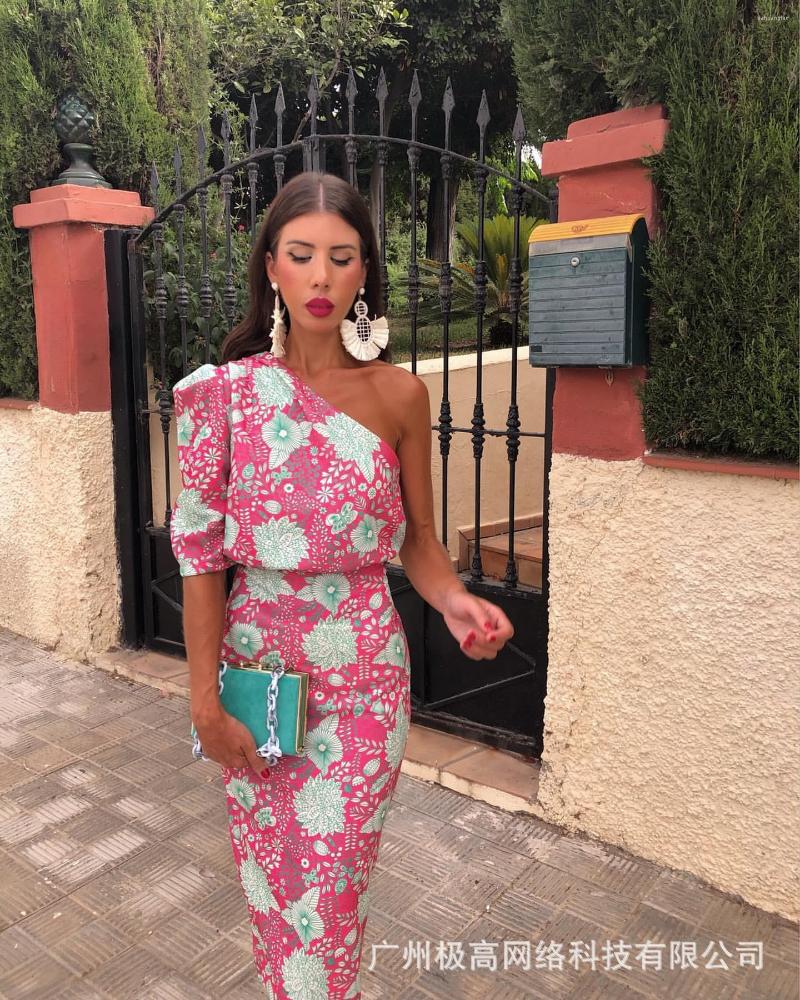 Casual Dresses Women High Waist Spring Summer Dress Long Slim Floral Flower Sexy One Shoulder, Pink
Casual Dresses Women High Waist Spring Summer Dress Long Slim Floral Flower Sexy One Shoulder, Pink