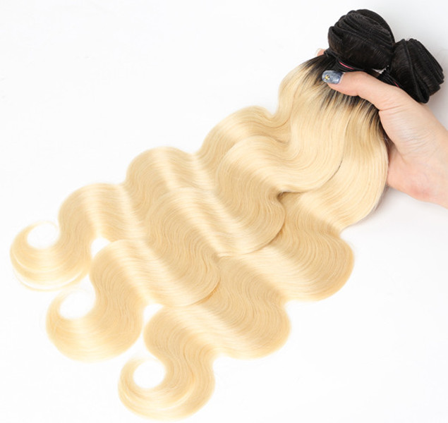T1b 613 ombre blonde hair bundle 8inch30inch dark roots with 613 body wave hair weave brazilian remy human hair