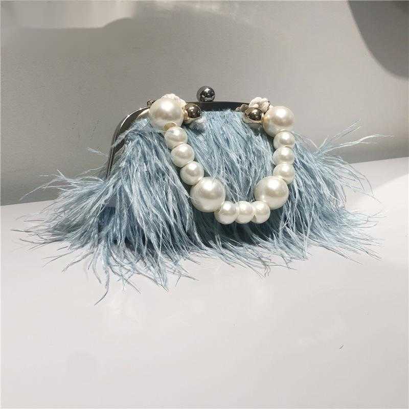 Evening Bags Womens Luxury Party Clutch 2023 Fashion Female Wallet Retro Shoulder Bag New Ostrich Feathers Pearl Chain Crossbody 230427, Skyblue
Evening Bags Womens Luxury Party Clutch 2023 Fashion Female Wallet Retro Shoulder Bag New Ostrich Feathers Pearl Chain Crossbody 230427, Skyblue