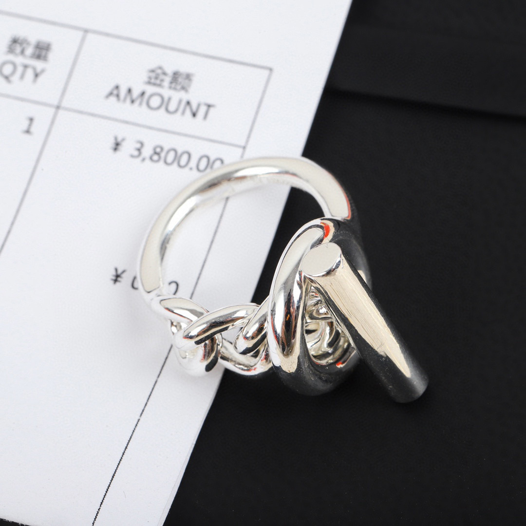 Solitaire Ring Murni 925 Perak Perhiasan untuk Wanita Tebal Rantai Cincin Pesta Pertunangan Lebar Besar Beruntung Mewah 230510