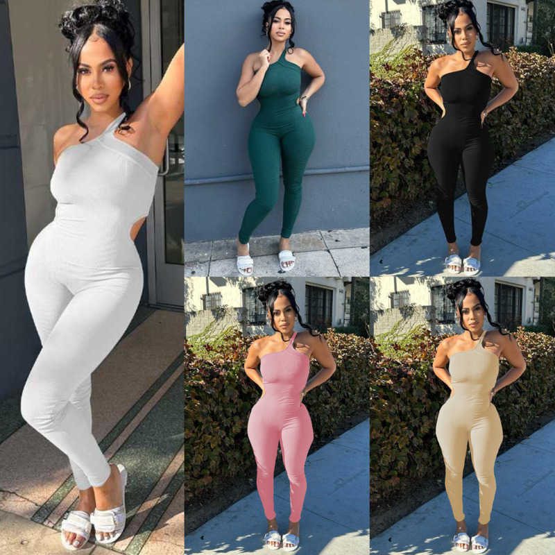 Women Designer Clothing Sleveeless Vest Jumpsuits Sexy Bodysuits Tight-fitting One Shoulder Sling Sports Fitness Rompers, White
Women Designer Clothing Sleveeless Vest Jumpsuits Sexy Bodysuits Tight-fitting One Shoulder Sling Sports Fitness Rompers, White
