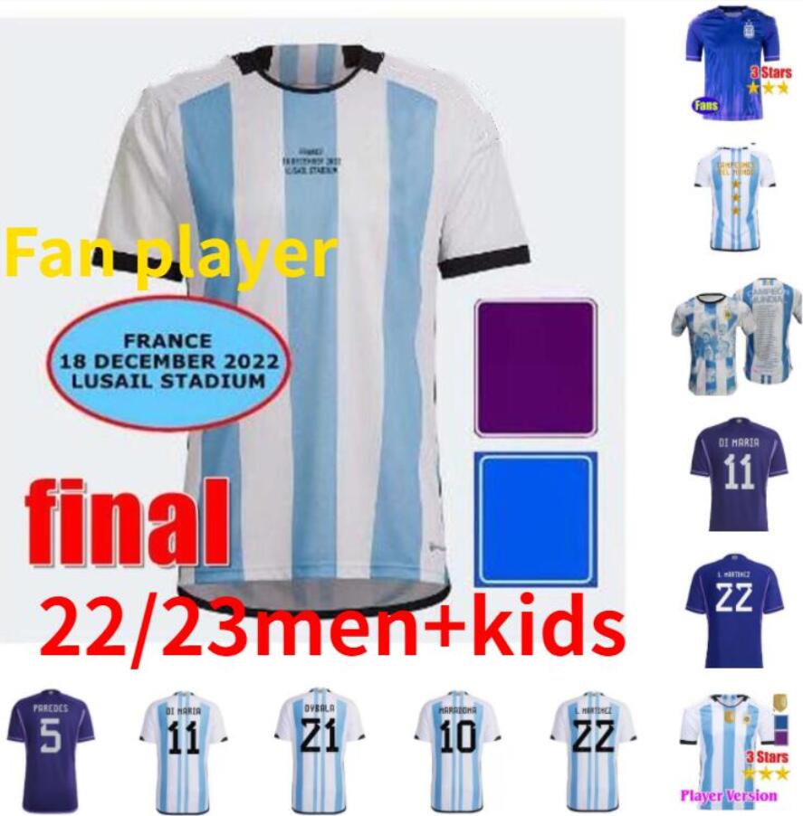 Argentina 3 star soccer Jerseys final Fan player 2022 2023 22 23 ENZO ALVAREZ DI MARIA MESSIS kids kit Men football shirt TAGLIAFICO MARADONA MARTINEZ signed
Argentina 3 star soccer Jerseys final Fan player 2022 2023 22 23 ENZO ALVAREZ DI MARIA MESSIS kids kit Men football shirt TAGLIAFICO MARADONA MARTINEZ signed