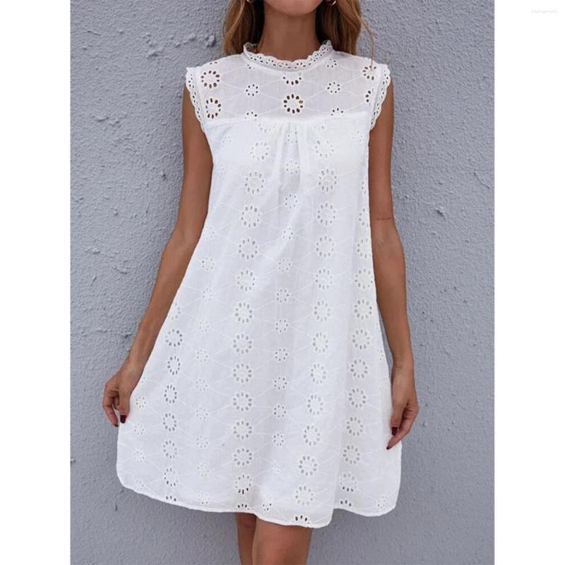 Casual Dresses Women Summer Dress Loose Solid Color Sleeveless Party Mini Elegant Beach Female Vestidos 2023, White
Casual Dresses Women Summer Dress Loose Solid Color Sleeveless Party Mini Elegant Beach Female Vestidos 2023, White