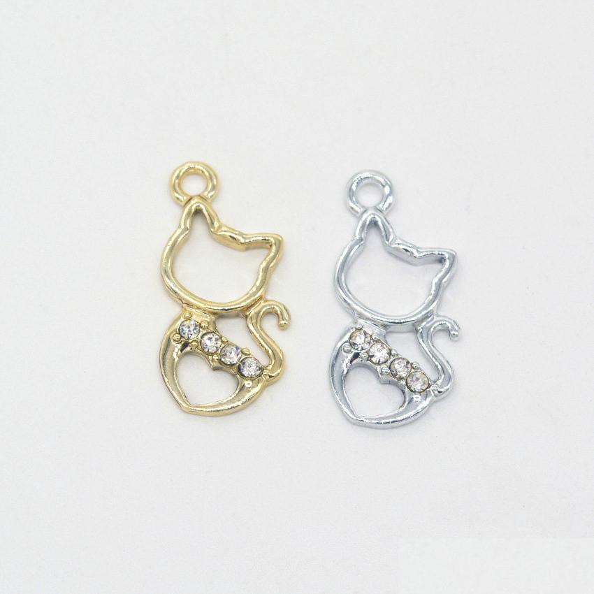 Charms 100Pcs/Lot Rhinestone Cute Cat Pendant 27X1M Gold Sier Plated Good For Craft Jewelry Making Drop Delivery Findings Components Dhqz6
Charms 100Pcs/Lot Rhinestone Cute Cat Pendant 27X1M Gold Sier Plated Good For Craft Jewelry Making Drop Delivery Findings Components Dhqz6