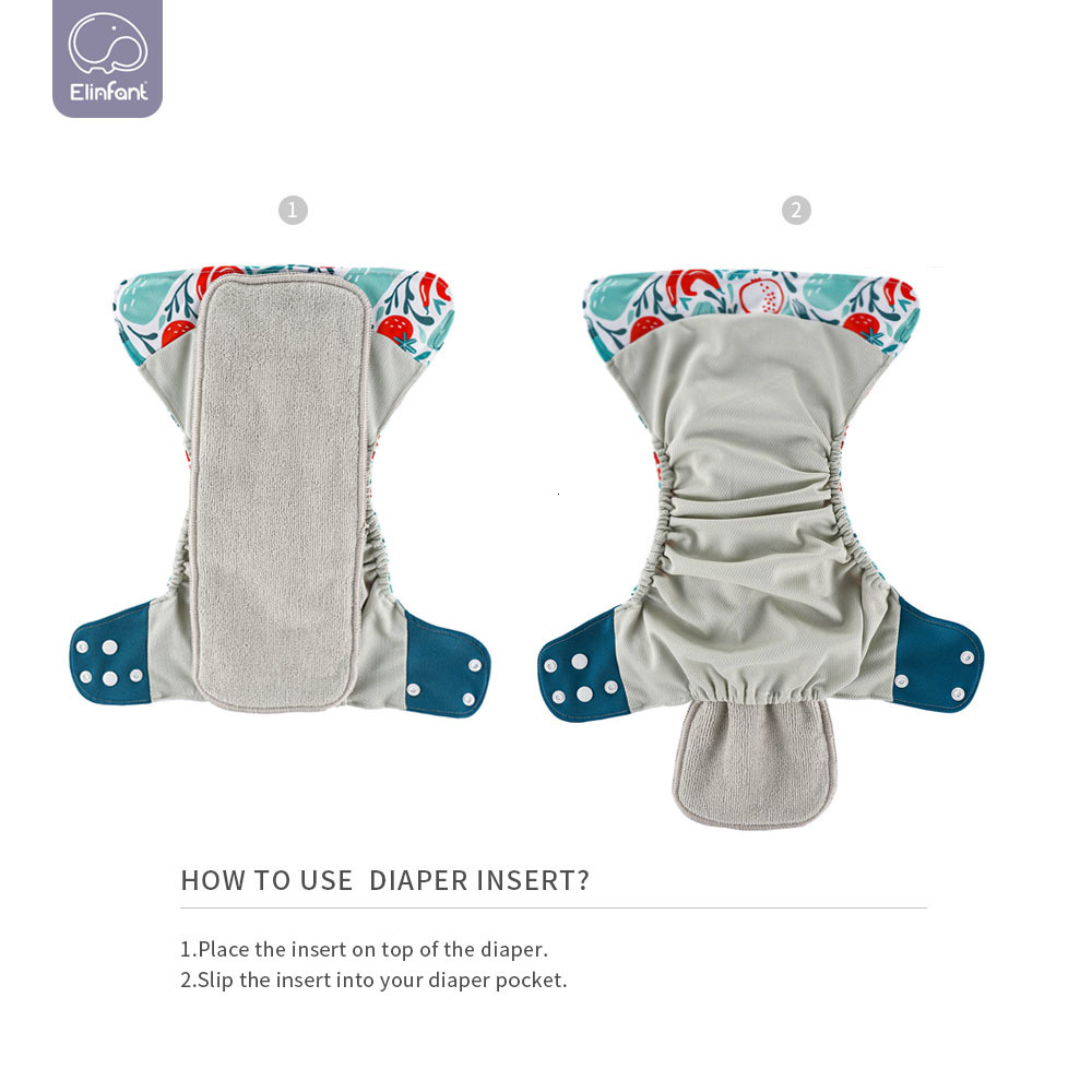 Cloth Diapers Elinfant Cloth Diaper Set Baby 8 Pcs/Set Pocket Diapers One Size Or With 8 Pcs Insert Adjustable Cloth Nappy For Baby Girls Boys 230510