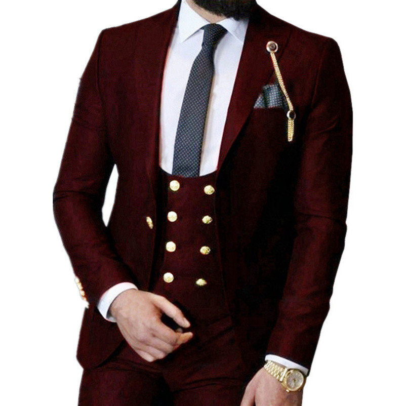 Handsome Groom Tuxedos One Button Man's Peak Lapel Groomsmen Wedding/Prom/Dinner Man Blazer Jacket Pants Vest Tie N030118, Same as image
Handsome Groom Tuxedos One Button Man's Peak Lapel Groomsmen Wedding/Prom/Dinner Man Blazer Jacket Pants Vest Tie N030118, Same as image