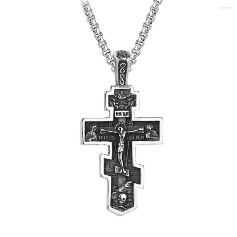 Chains Stainless Steel Vintage Orthodox Cross Jesus Church Religious Necklaces Pendant Jewelry Gift With Chain
Chains Stainless Steel Vintage Orthodox Cross Jesus Church Religious Necklaces Pendant Jewelry Gift With Chain