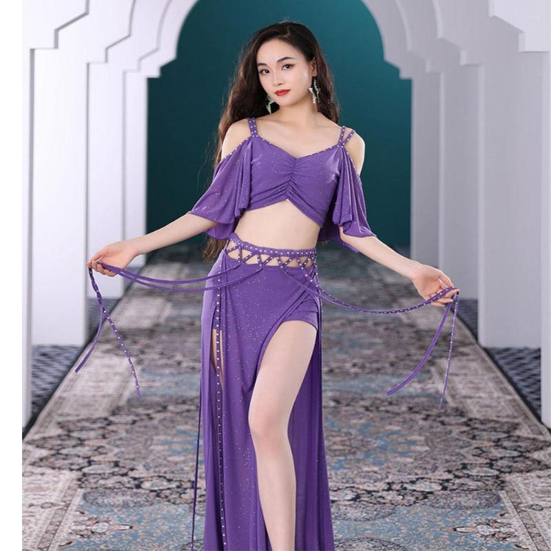 Stage Wear Sexy Simple Style Women's Belly Dance Costume Top Off Shoulder Sleeves Split Skirt Aldult Oriental Dancing Performance, Blue
Stage Wear Sexy Simple Style Women's Belly Dance Costume Top Off Shoulder Sleeves Split Skirt Aldult Oriental Dancing Performance, Blue