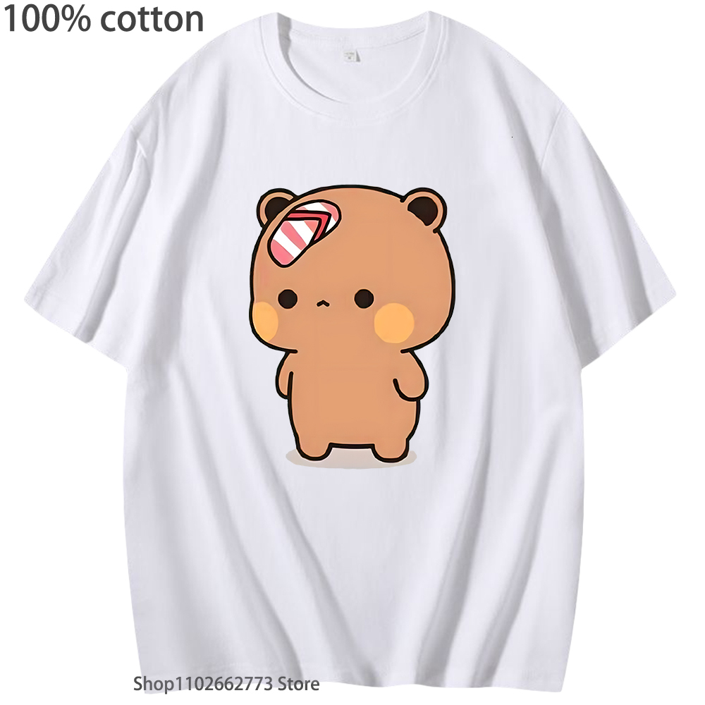 Women's TShirt Cute Dudu Was Threw Flip TShirts Flops By Bubu Since He Teases Graphic Shirt Kawaii Panda Bear Women Men 100 Cotton Tees 230510