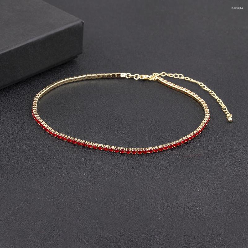 Chains AIBEF Shiny Luxury Rhinestone Adjustable Link Necklace Gold Plated 7 Colors Tennis Chain Choker Jewelry Lover Friend Women Gifts
Chains AIBEF Shiny Luxury Rhinestone Adjustable Link Necklace Gold Plated 7 Colors Tennis Chain Choker Jewelry Lover Friend Women Gifts