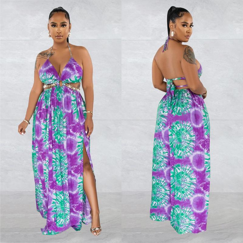 Ethnic Clothing African Dresses For Women Elegant Dashiki Summer Shoulder Strap Maxi Dress Ladies Traditional Fairy Long