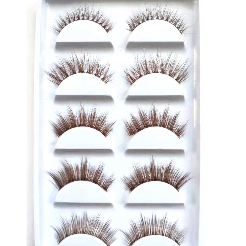 False Eyelashes NEW 5 Pairs Brown 3D Mink Lashes Natural short Full Strip Lashes Transparent terrier Short Mink Lashes Style False Eyelashes J230510
False Eyelashes NEW 5 Pairs Brown 3D Mink Lashes Natural short Full Strip Lashes Transparent terrier Short Mink Lashes Style False Eyelashes J230510