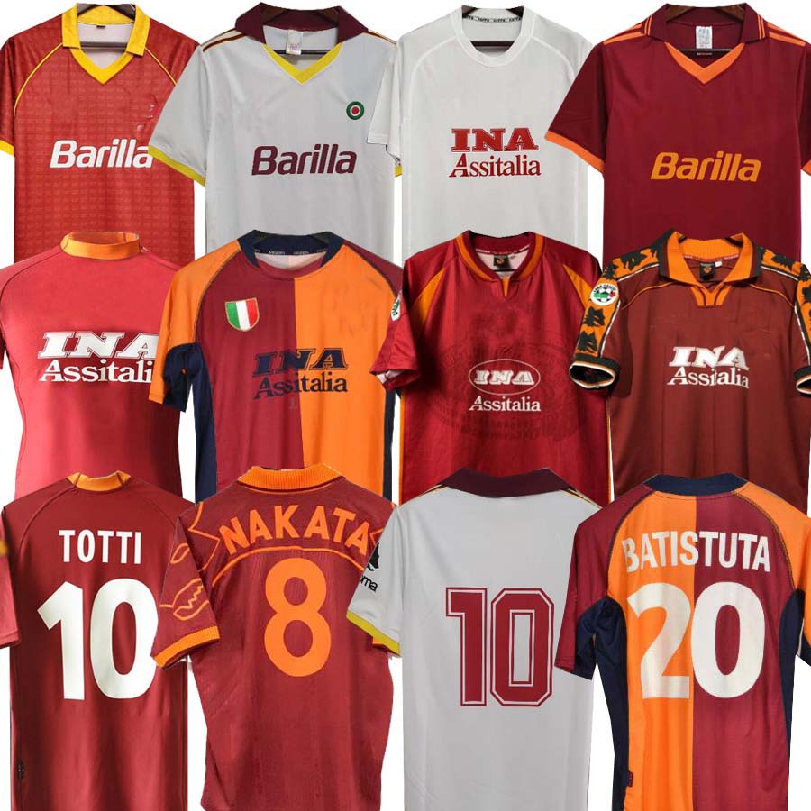 Top 00 01 02 Retro soccer jerseys TOTTI football shirt 89 90 91 92 94 95 96 98 99 BATISTUTA jersey Classic maillot de foot Nakata Montella ROMA, 95/96 home
Top 00 01 02 Retro soccer jerseys TOTTI football shirt 89 90 91 92 94 95 96 98 99 BATISTUTA jersey Classic maillot de foot Nakata Montella ROMA, 95/96 home
