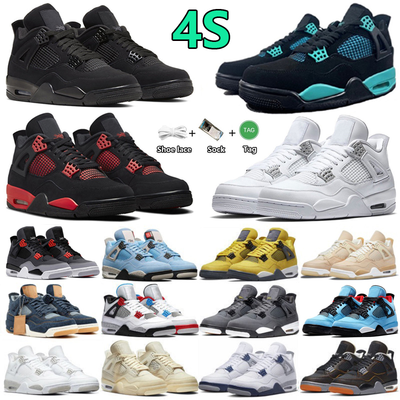 Basketball Shoes 4s Black Cat Canvas Pine Green Bred Midnight Navy Seafoam Sail Cool Grey Red Thunder University Blue Shimmer Women Men Trainers Sports Sneaker Shoe, Color#23
Basketball Shoes 4s Black Cat Canvas Pine Green Bred Midnight Navy Seafoam Sail Cool Grey Red Thunder University Blue Shimmer Women Men Trainers Sports Sneaker Shoe, Color#23