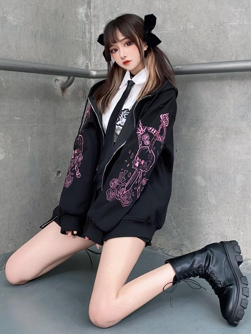 Women's Jackets Japanese Girl Black Jacket Hoodie Loose Zipper Anime Print Coat 2023 Harajuku Cute Soft Girls Outerwear Punk Womens
Women's Jackets Japanese Girl Black Jacket Hoodie Loose Zipper Anime Print Coat 2023 Harajuku Cute Soft Girls Outerwear Punk Womens