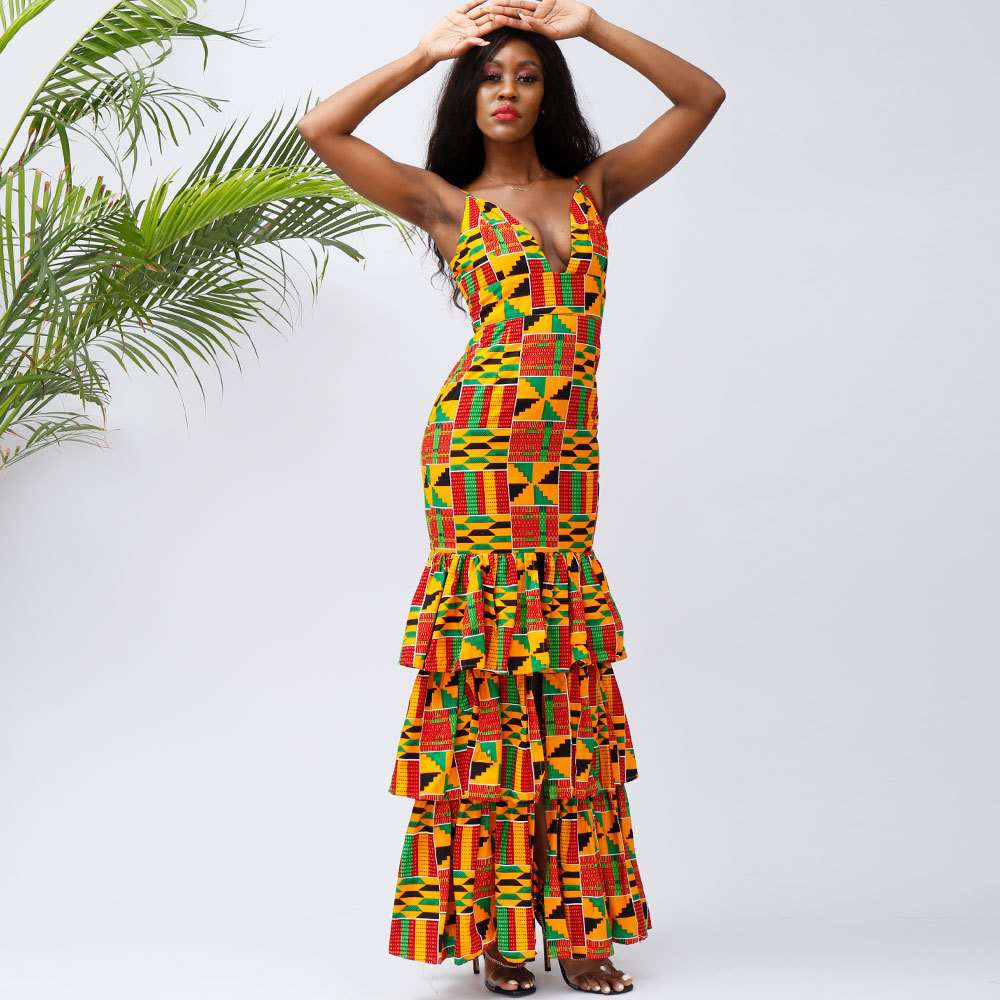 Ethnic Clothing African Dresses For Women Kente Ankara Wedding Cotton Wax Traditional 230510