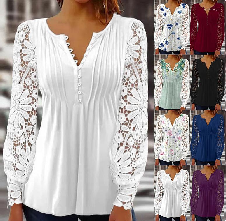 Women's Blouses Top Women 2023 Spring/summer Fashion Women's Clothing Lace Sleeve Pleated Solid Button T-Shirt Streetwear
Women's Blouses Top Women 2023 Spring/summer Fashion Women's Clothing Lace Sleeve Pleated Solid Button T-Shirt Streetwear