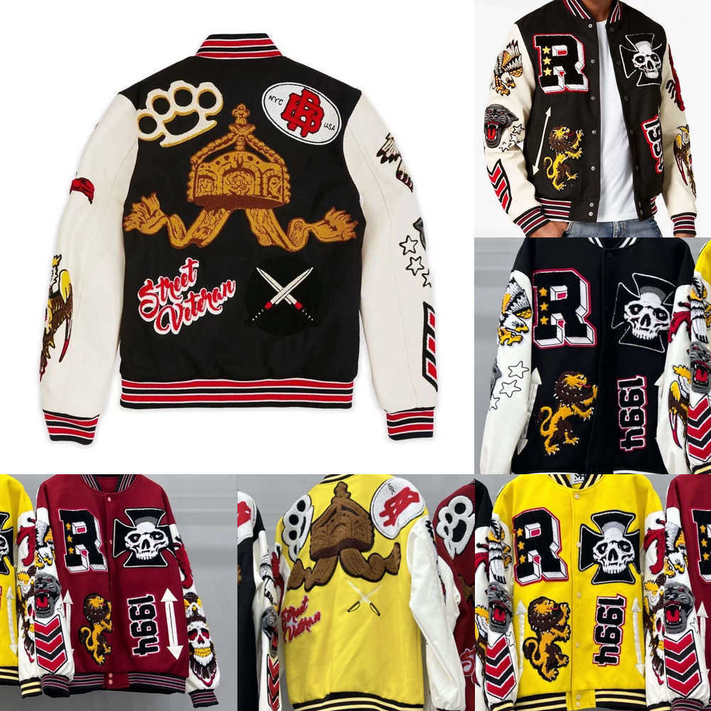Stitched Varsity Letterman Jackets For Men Skull Sports Baseball Collar Leather Sleeve Streetwear Hip Hop Peace Tops Coats Embriodery ZZRW, Yellow
Stitched Varsity Letterman Jackets For Men Skull Sports Baseball Collar Leather Sleeve Streetwear Hip Hop Peace Tops Coats Embriodery ZZRW, Yellow